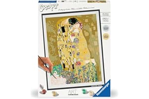 Ravensburger - Creart ART COLLECTION Klimt: Il bacio | Dipingere Con I Numeri Adulti | Paint By Numbers | Quadro Da Dipingere Con Numeri Include Vernice | 40x30 Cm