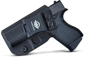 POLE.CRAFT Glock 43 Kabura, Glock 43X Kabura IWB Kydex Kabura Dopasowane: Glock 43 / Glock 43X Pistolet - Wewnątrz pasa Ukryte Carry - Adj. Trzymaj pochylony - przycisk-Mag Okładka, brak zużycia, brak drgań