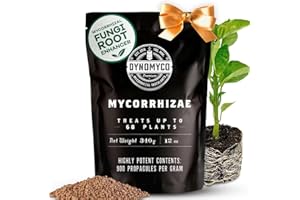 Inoculante de micorrizas DYNOMYCO® – Cepas de alto rendimiento – Fórmula concentrada – Mejora la absorción de nutrientes – Aumenta el rendimiento de las plantas (340 g/Up to 68 Plants)