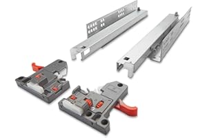 SOTECH 1 Paar Vollauszüge Holzschublade UV2-30-K3D-L350-SC FullSlide mit 3D Verstellung 350 mm SoftClose Belastbar bis 30Kg