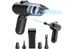 OMISOON 4-in-1 Aria Compressa con 2 Velocità, 80000 giri/min Spray ad Aria Compressa Spray, con Ugelli, Kit di Pulizia per Tastiera e Cavo di Ricarica USB, Leggero e Portatile
