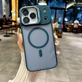 Coverzone iPhone 17 Pro Max uyumlu Kamera Lens Aparatlı Stand Olabilen Magsafe ile uyumlu Kamera Korumalı Şeffaf Full Color M