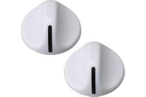 BQLZR Kunststoff Weiß Trockner Knopf Timer Knopf Ersatz für 131965300 820923 Pack von 2