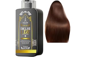Lissage Indien Delhi Lizz 1 L, Traitement Capillaire Brésilien Sans Formol Pour Cheveux Lisses, Soyeux et Brillants, Lissage Indien Professionnel, Conçu pour Salons et Domicile