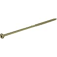 Power Pro 48618 Wood Screws, #10 x 6, Premium Outdoor Deck Screws, Rust Resistant, Epoxy Coated Bronze, 5lb Tub, 177 pcs