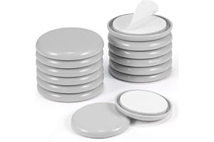 HNR Deslizadores de Muebles Autoadhesivos - 30mm Patines para Muebles en Alfombra y Suelos de Madera (20 Piezas, Redonda)