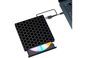 Vlio External CD DVD Drive for Laptop USB 3.0 Type C Slim Portable Player CD DVD RW Writer Reader Burner, Optical External Disk Drive for Desktop, PC, Mac OS,Windows 11/10/8/7/XP/2003/Vista