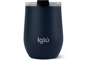 iglu Reusable Coffee Cup | Thermal Insulated Stainless Steel Travel Mug with Lid | Double Walled - Great for Hot & Cold Drinks | His & Hers Premium Eco-Friendly Gift (Blue Lagoon, 12oz)