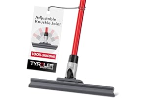 TYROLER BRIGHT TOOLS Tyroler Wet Room Floor Squeegee Heavy Duty | 30cm Head 100% Silicone | 4-Part 140cm Long Handle Squeegee | Perfect Bathroom & Shower Squeegees| Ideal for Any Surface | Squeegees Mop for Floors