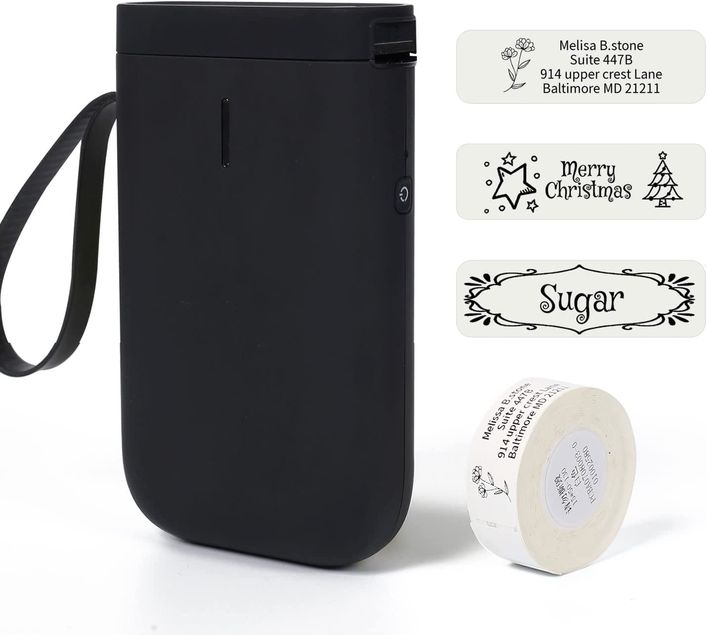 RIITEK D11 Thermal Label Printer Machine; USB Rechargeable Inkless Bluetooth Label Maker for Picture, Label, Memo, Receipt, P