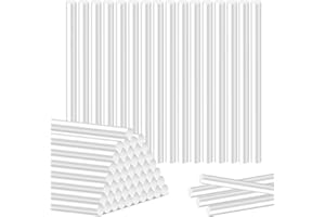 Ainiv 50 Pack Hot Glue Sticks, Clear Hot Melt Adhesive Sticks No Smell Fast Dry Suitable for DIY Art, Craft Sealing, Hobbies, Restoration, Holiday Decorationn - 7mm x 100mm (0.27" x 3.9")