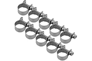 10st / Set Slangklämmor Rostfritt stål Tungbult Mini Bränsleledning Rörklämmor 6Mm-20Mm Valfri storlek för VVS (14-16Mm)