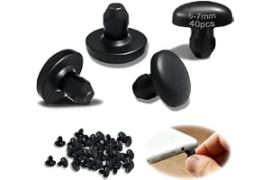 PDKKFF 40 stycken gummipluggar för 6–7 mm hål, runda silikonpluggar gummiproppar svart, hålproppar vattentäta förslutningspluggar, gummipluggar för flaska, möbeländlock, metallrör