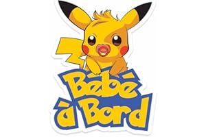 FFRAME Sticker voiture bebe a bord chu 13x18cm vinyle haute qualité, bébé à bord, autocollant voiture (multicolor, 18x13)