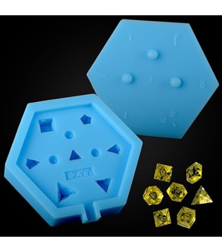 Bescon Set De 42 Dados Poliédricos Lisos | 6 Juegos Completos De 7 Dados | Blancos Y Negros Para Grabar O Pintar | DIY Para Juegos De Rol