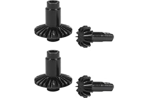 POWMOK Lot de 2 engrenages à biseau TRX4M 24/12T en acier usiné 1/18 RC Crawler Biseau 24/12T Engrenages hélicoïdaux différentiels d'essieu pour 1/18 RC Crawler TRX4M