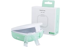 encase Dental Retainer Case with Dental Bath – Dual Purpose Hygienic Denture Case for Storage and Immersion of Mouthguards, Ortho Retainers + Dental Appliances (Mint Green)