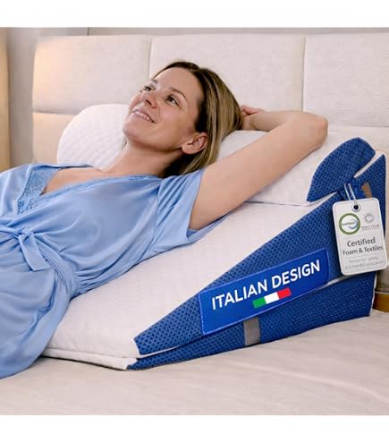 INFANZIA Coussin Inclinable Mémoire De Forme Réglable - Lecture, Apnée, Reflux, Jambes, 23-30 Cm
