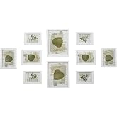 SONGMICS 10 fotoğraf &ccedil;er&ccedil;evesinden oluşan resim &ccedil;er&ccedil;evesi seti - 2 adet 20 x 25 cm, 4 adet 13 x 18 cm ve 4 adet 10 x 15 cm ah