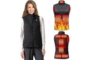 RHESHIN Veste Homme Chauffante Électrique Gilet avec 11Zones 3 Températures Réglables Chauffage Manteau Hiver Léger pour Moto Chasse Ski