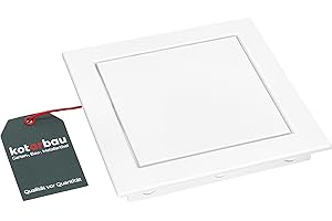 KOTARBAU® Trappe de Visite 15 x 15 cm pour Peinture en Plastique Blanc Trappe d'inspection Porte d’accès placo Plafond trappes