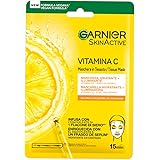 Garnier Maschera in Tessuto Skin Active Hydra Bomb, Idratante e Illuminante, Con Vitamina C e Acido Ialuronico, Per Pelli Spe