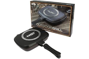 AEULN NGT Double Grill Poêle | Ustensile Camping