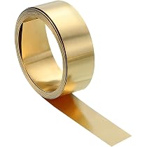 Rouleau Feuille De Laiton H65 0,04 Mm X 100 Mm X 2500 Mm - Doré, Souple, Pour Bricolage, Artisanat, électronique, Réparations - Facile à Couper, Plier, Souder