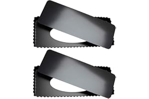 Tosnail 2 Plaques à Quiche Rectangulaires Antiadhésives de 14 Pouces avec Fond Amovible et Bord Cannelé