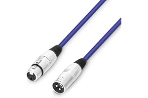 Adam Hall cables 3 STAR MMF 0050 BL - Cavo microfono XLR femmina su XLR maschio, 0,5 m, blu