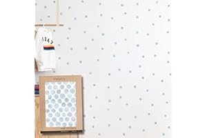 Pegatinas Pared Decorativas | Vinilo Adhesivo Pared Topos Acuarela | Efecto Papel Pintado | Cubre 3 m² | 100 piezas | TRESXICS (Azul)