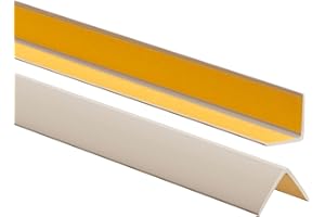 ProfiPVC Profilo Angolare PVC 25x25 mm, 150cm - Listello di protezione in plastica flessibile - Striscia autoadesiva - Riparo dei profili angolari e bordi, facile da installare - Beige