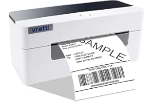 vretti Impresora de Etiquetas Térmica USB 4x6, Velocidad 152 mm/s, Ideal para Negocios Peque?os y Doméstico, Compatible con Amazon, Ebay, DHL, UPS, Windows, Chromebook