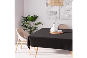 Soleil d'ocre Mantel Antimanchas Alix Antimanchas, Negro, 180 x 180 cm