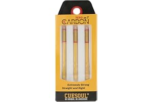 CUESOUL TERO AK7 Ejes de Dardos de Carbono/vástago Telescópico de Resorte Incorporado, Juego de 3 Piezas