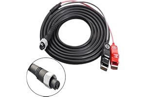 kzfuli 16.4 Foot Electric Fishing Reel Battery Power Cable is Compatible with Shimano, Daiwa Tanacom 1000, BeastMaster, Seaborg 500MJ and ForceMaster. (5m)