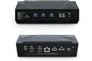 ‎WEIDIAN WEIDIAN Mini PC, Ryzen 9 5900H(8C/16T, up to 4.6 GHz) Small PC, Mini Computers 64GB DDR4 RAM 1TB NVME SSD, 2.5G LAN, 7USB, WiFi6, BT5.2, Windows 11 Pro Micro PC, HD, DP, USB-C, 4K Triple Display