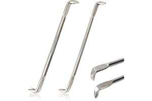 Hakkin 2PCS Offset Screwdriver Set S2 Steel Z-Type Double Head Offset Magnetic Screwdriver Right Angle Screwdriver with Phillips Slotted 15mm Flat Elbow Design for Tight Space Operation - 130mm