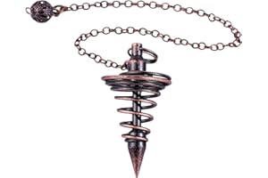 mookaitedecor Vortex Divinatoire Pendule Radiesthésie en Métal pour Divination Voyance Esotérisme,Bronzé Plaqué