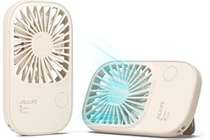 JISULIFE Ventilatore Portatile, Mini Ventilatore, Ventilatore USB Ricaricabile con 3 Velocità, Ventilatore per Ciglia a Batteria per Ragazze Bambini Donne Uomini Viaggi Marrone