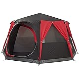 Coleman Octagon mit großen Fenstern, mit 360° Rundumblick, stabile Stahlstangenkonstruktion, Vollständig integrierte Bodenpla