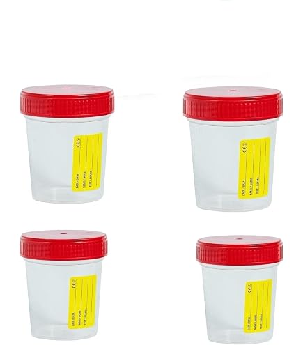 2 Contenitori Sterili Per Analisi Feci - Con Paletta E Etichetta, 60ml Made In Italy