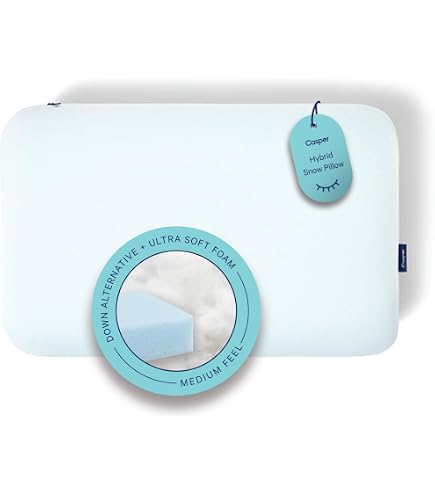 Cuscino Casper Essential King Size Bianco - Schiuma Rinfrescante AirScape Per Dormire Freschi