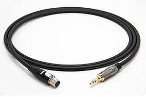2893 Quad HiFi Kopfhörer Kabel Kompatibel mit AKG usw. von enoaudio | Amphenol Gold 3,5 Miniklinke - Neutrik miniXLR, 1,8 m