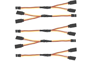 YIXISI 6" RC Y-sele Servo Splitter-kabel för Fjärrkontrollflygplan, JR-stil Servoförlängning, Servokablar, 3-polig Förlängningskabel 22AWG 60 Kärntråd, för Fjärrkontrollflygplan