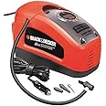 Black+Decker Kompressor (11 bar / 160PSI, Luftpumpe, digitale Druckeinstellung, Kabelfächer, beleuchtete Skala, inklusive 3 V