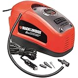 Black+Decker Kompressor (11 bar / 160PSI, Luftpumpe, digitale Druckeinstellung, Kabelfächer, beleuchtete Skala, inklusive 3 V