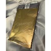 bisaccia Tek Renk Gold Hediye Paketi Metalize Poşet Bantlı Gift Wrap 15x25 cm - 1 Paket 100 Adet (Altın)