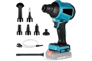 JUDANNA Akku-Gebläse für Makita 18V, Laubbläser Akku 18V, Schnurlos Akku Laubbläser für Rasenpflege, Laubblasen, Auto- und Eckenreinigung (ohne Akkus, ohne Ladegerät) (Blau)