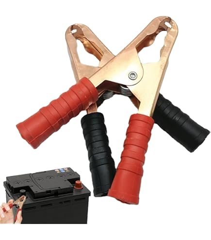 EFFE Set 2 Pinze Caricabatteria Per Auto - 120 Ah, Con Guaina Isolante Colorata - 2